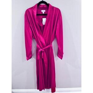 NWT‎ Cabernet Red Belted Long Sleeve Kimono Robe Size Large